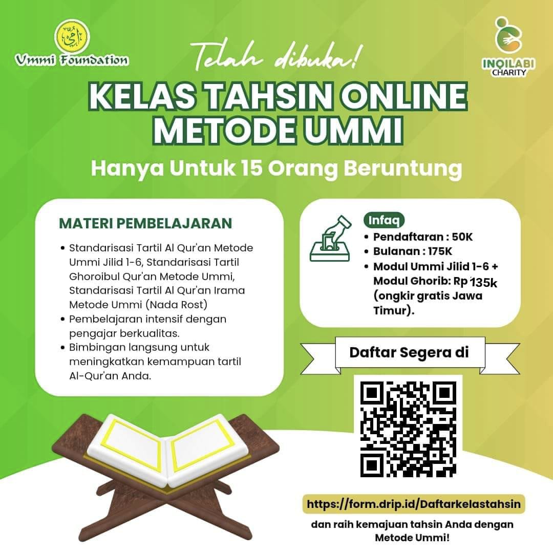 Gambar program Kelas Tahsin Online Metode UMMI Ikhwan